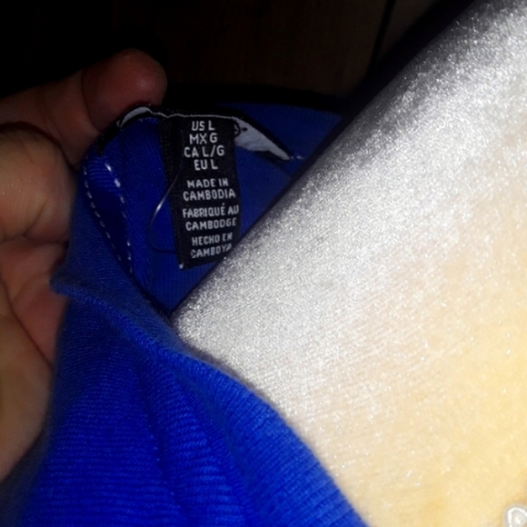 Womans Large Blue Blouse Elegant Top - Picture 4 of 4